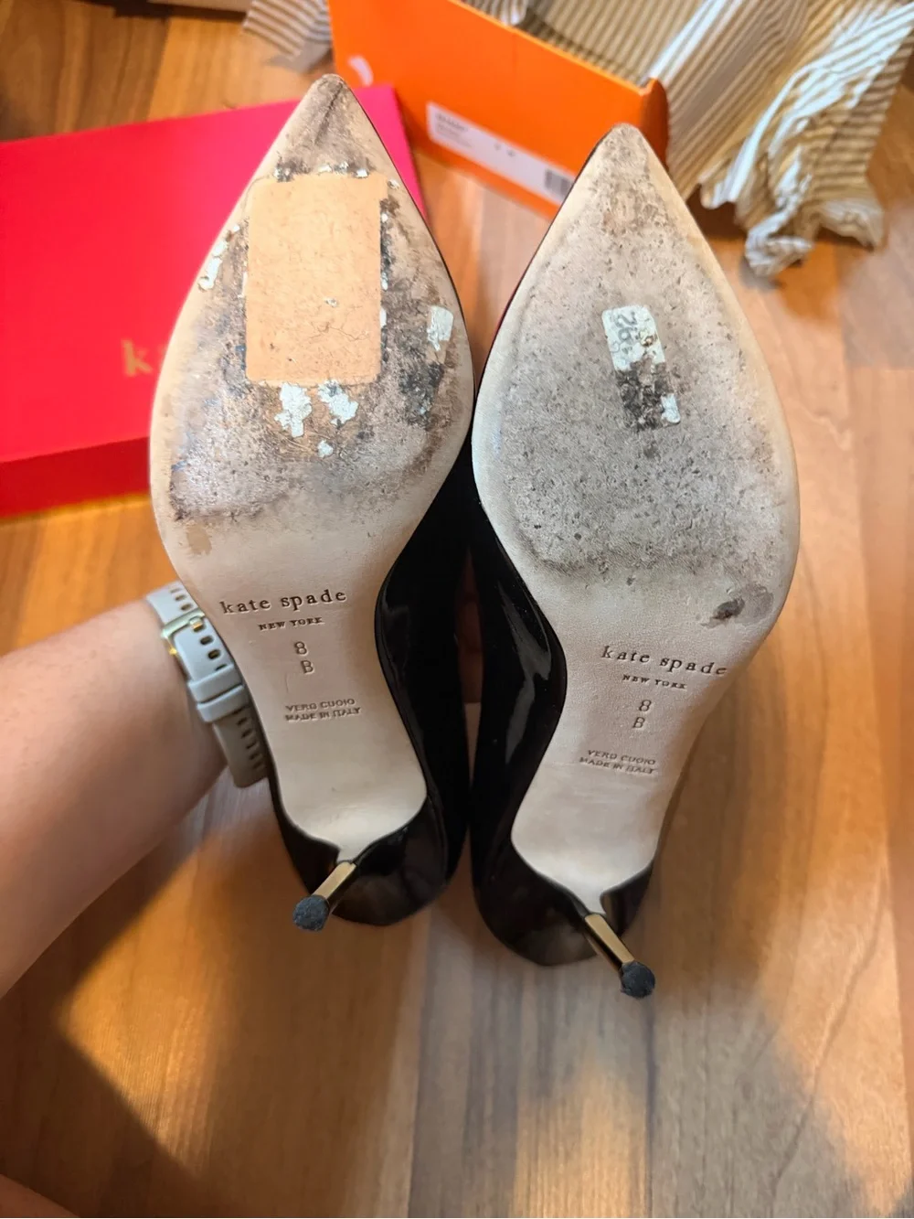 Kate Spade PRAGUE Black Patent Pointed Toe Stiletto Pumps